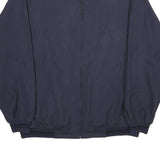 HAPPY LIFE Mens Navy Blue Jacket 2XL Cotton Blend Bomber Plain Zip Casual