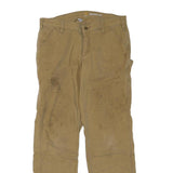 CARHARTT Womens Regular Fit Beige Denim W36 L33 Workwear Zip Closure Jeans