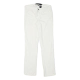 CALVIN KLEIN JEANS Mens Cotton Blend White Slim Slim Leg Trousers W26 L28 Zip