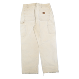 DICKIES Mens Regular Beige Cotton Blend Regular Leg Trousers W34 L30 Workwear