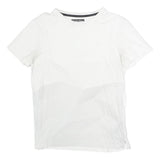 CALVIN KLEIN Mens White Short Sleeve T-Shirt S Crew Neck Cotton Minimalist
