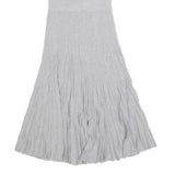 JOSEPH Womens Silver Fit & Flare Knit Sleeveless Midi Dress XS Elegant Summer