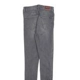 MUSTANG Womens Slim Grey Denim Skinny Jeans Cotton Blend W25 L30 Classic Zip