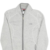 THE NORTH FACE Womens Grey Zip Up Jacket M Polyester Knit Lightweight Casual