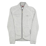 THE NORTH FACE Womens Grey Zip Up Jacket M Polyester Knit Lightweight Casual