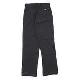DICKIES Mens Black Cotton Blend Regular Fit Straight Leg Trousers W28 L30