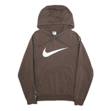 NIKE Mens Brown Hoodie XS Cotton Blend Pullover Hooded Sweatshirt