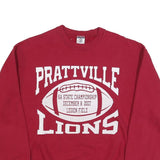 JERZEES Mens Red Prattville Lions Crew Neck M Football State Championship