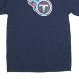 NFL Mens Blue Tennessee Titans T-Shirt M Short Sleeve Crew Neck Cotton Blend
