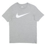 NIKE Mens Grey Crew Neck Short Sleeve Modern T-Shirt M Cotton Blend