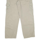 WRANGLER Mens Cotton Beige Regular Cargo Trousers W34 L32 Comfortable Utility