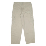 WRANGLER Mens Cotton Beige Regular Cargo Trousers W34 L32 Comfortable Utility