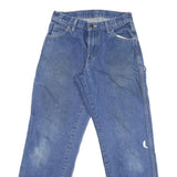 DICKIES Mens Blue Regular Fit Straight Denim Jeans W28 L28 Workwear Pocket Zip
