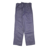WORKER Mens Cotton Blend Blue Regular Fit Straight Leg Trousers W35 L34 Button