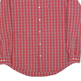 TOMMY HILFIGER Mens Red & White Check Shirt S Cotton Blend Button Down