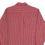 TOMMY HILFIGER Mens Red & White Check Shirt S Cotton Blend Button Down