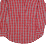 TOMMY HILFIGER Mens Red & White Check Shirt S Cotton Blend Button Down