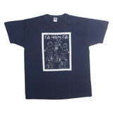 RUSSELL ATHLETIC Mens Blue Kids Helping Kids Graphic T-Shirt L Short Sleeve Crew
