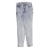 NIX Womens Jeans Blue Slim Skinny Denim Light W26 L29 Acid Wash Zip