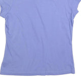 REEBOK Womens Blue Short Sleeve Plain M Cotton Blend Polo Shirt Casual Fit