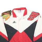 APEX ONE Mens Red Black & White Chicago Jacket M Polyester Zip Colourblock NHL