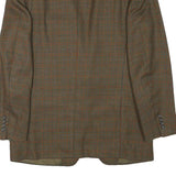 LANVIN Mens Brown & Green Wool Blend Check Blazer Jacket M Classic Tailored