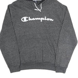 CHAMPION Mens Grey Hoodie M Cotton Blend Pullover Drawstring Hooded Sweatshirt