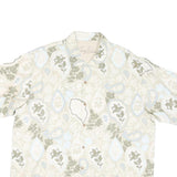 TOMMY BAHAMA Mens Beige & Green Casual Shirt XL Cotton Blend Lightweight