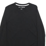DKNY Womens Black Modern Long Sleeve Crew Neck T-Shirt M Cotton Blend