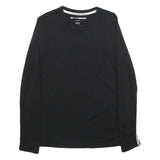 DKNY Womens Black Modern Long Sleeve Crew Neck T-Shirt M Cotton Blend