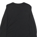 DKNY Womens Black Modern Long Sleeve Crew Neck T-Shirt M Cotton Blend