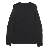 DKNY Womens Black Modern Long Sleeve Crew Neck T-Shirt M Cotton Blend