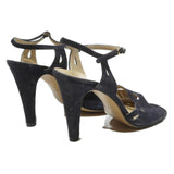 MARCOS Womens Strappy Platform Heels Leather Black UK 6 Comfortable Stylish