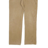 DICKIES Mens Regular Fit Beige Cotton Blend Zip Trousers W38 L32 Workwear Casual