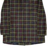 Womens Black & Yellow Check Jacket L Acetate Button Closure Classic Fit Stylish