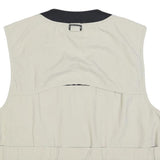 COLUMBIA Mens Beige Utility Zip Vest M Polyester Blend Outdoor Casual
