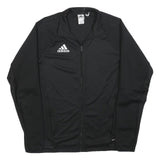 ADIDAS Mens Black Track Jacket M Polyester Zip Athletic Sportswear Activewear