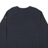 ADIDAS Mens Navy Blue Sweatshirt L Cotton Blend Crew Neck Pullover