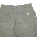 CARHARTT Mens Cargo Shorts Green XL W38 Cotton Blend Workwear Durable