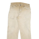 DICKIES Mens Beige Regular Fit Straight Leg Denim W32 L32 Workwear Utility Jeans
