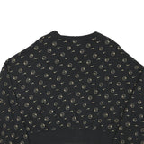 NIKE Womens Black Crew Neck S Sweatshirt All Over Print Cotton Blend