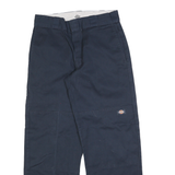 DICKIES Mens Cotton Blend Blue Loose Straight Trousers W27 L30 Workwear