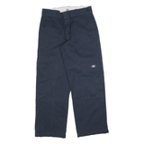DICKIES Mens Cotton Blend Blue Loose Straight Trousers W27 L30 Workwear