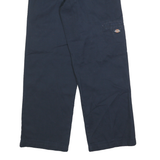 DICKIES Mens Cotton Blend Blue Loose Straight Trousers W27 L30 Workwear