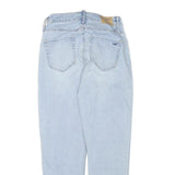 HOLLISTER Womens Jeans Blue Relaxed Straight Denim Light W24 L24 Frayed Hem