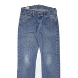 LEVI'S 501 Mens Jeans Blue Regular Straight Denim Medium W29 L30 Button Closure