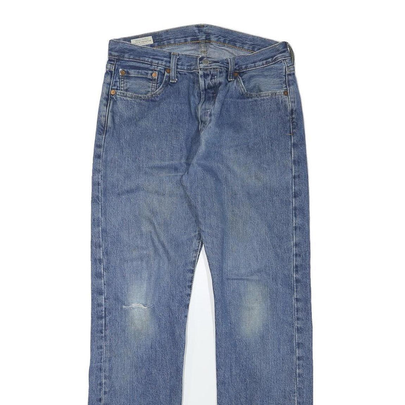 LEVI'S 501 Mens Jeans Blue Regular Straight Denim Medium W29 L30 Button Closure