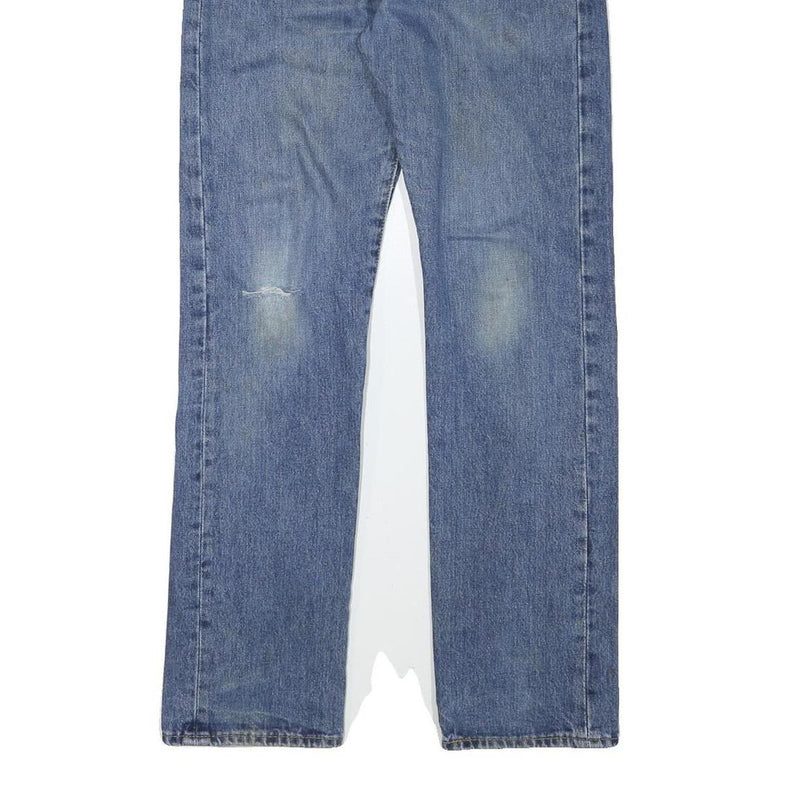 LEVI'S 501 Mens Jeans Blue Regular Straight Denim Medium W29 L30 Button Closure