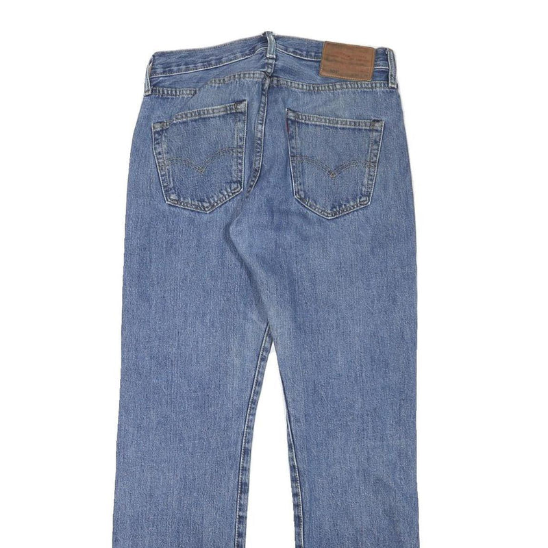 LEVI'S 501 Mens Jeans Blue Regular Straight Denim Medium W29 L30 Button Closure