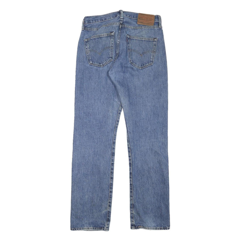 LEVI'S 501 Mens Jeans Blue Regular Straight Denim Medium W29 L30 Button Closure